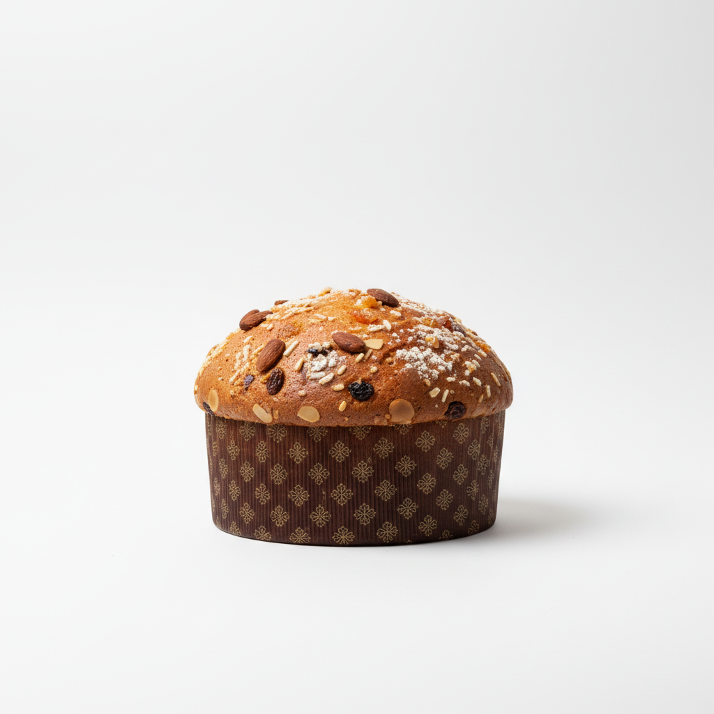 Panettone Classico con scorzette di arancia, uvetta e mandorla